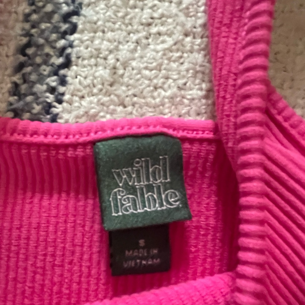 Wild Fable Hot Pink Ribbed Top - Picture 2 of 2